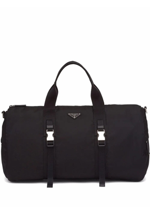 Prada triangle-logo duffle bag - Black