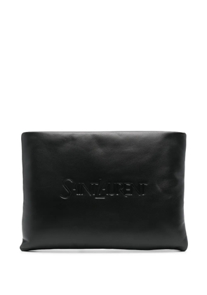 Saint Laurent leather clutch bag - Black