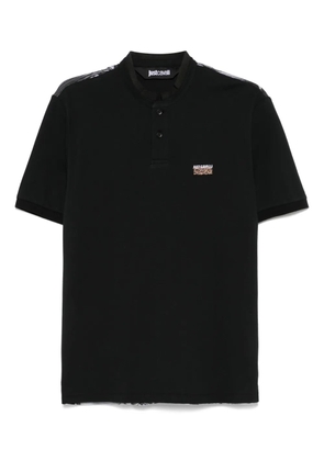 Just Cavalli logo-embroidered polo shirt - Black
