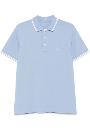 Fay logo-embroidered polo shirt - Blue