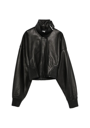 Max Mara ribbed collar jacket - Black