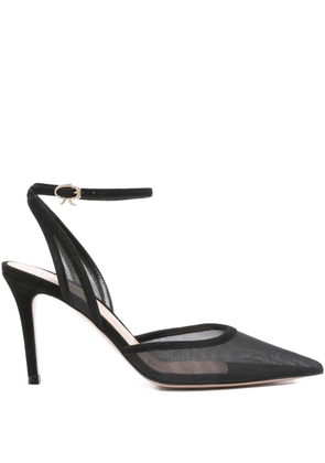 Gianvito Rossi 80mm mesh-panel pumps - Black