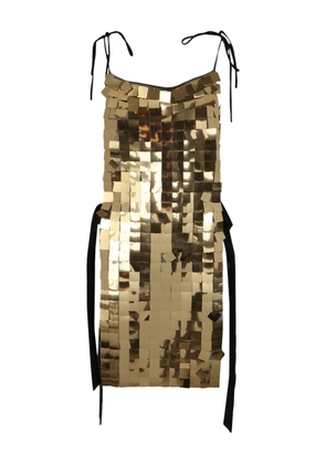 Maria Calderara taffeta mini dress - Gold