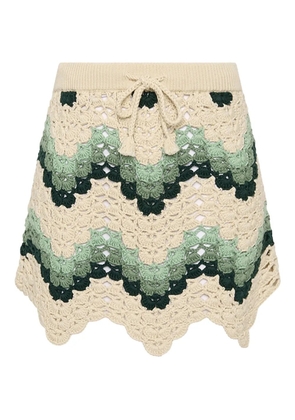 The Upside Tidal Hali crochet mini skirt - Neutrals