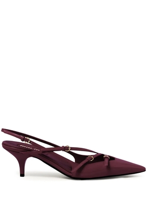 Miu Miu buckle-embellished slingback pumps - Red