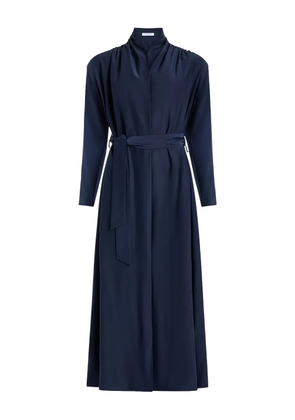 NELLS NELSON Maria drape collar silk maxi dress - Black