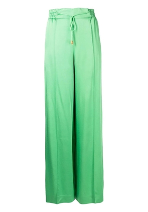 Oscar de la Renta elasticated-waist wide leg trousers - Green