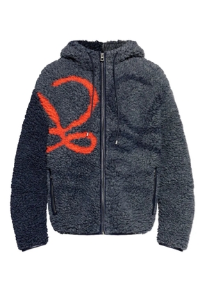 LOEWE zip-up hooded jacket - Grey