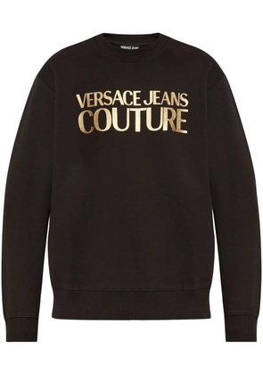 Versace Jeans Couture metallic logo-print sweatshirt - Black
