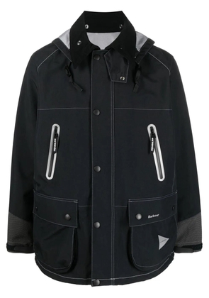 BARBOUR and WANDER logo-print hooded jacket - Black