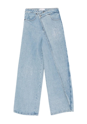 Giuseppe Di Morabito embellished diagonal-panel jeans - Blue