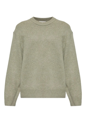 FRAME ribbed-details crewneck sweater - Green