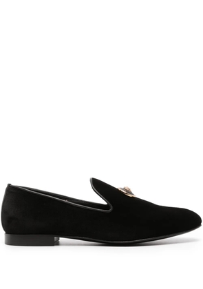 Versace Medusa velvet loafers - Black