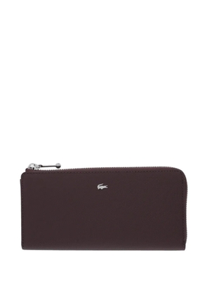 Lacoste logo-plaque zipped wallet - Brown