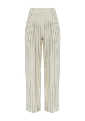 Posse pinstripe pleated trousers - Neutrals