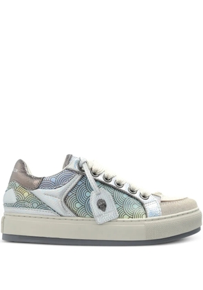 Kurt Geiger London Southbank Tag wave-pattern leather sneakers - Neutrals