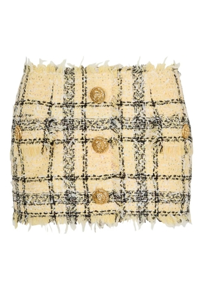 Balmain tweed buttoned skirt - Yellow
