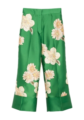 ALEMAIS floral-print trousers - Green