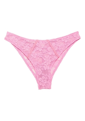 Fleur Du Mal Le Stretch lace cheeky briefs - Pink