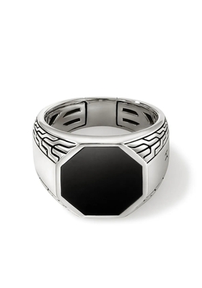 John Hardy sterling silver black onyx signet ring