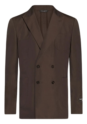 Dolce & Gabbana double-breasted cotton jacket - Brown