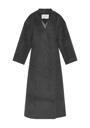 ENTIRE STUDIOS V-neck wool coat - Grey