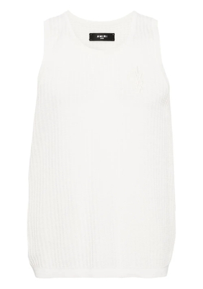 AMIRI logo-embroidered vest top - White