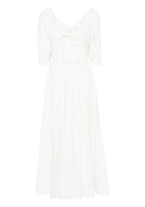 DÔEN Ischia midi dress - White