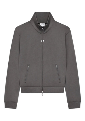 Courrèges zip-up logo jacket - Grey