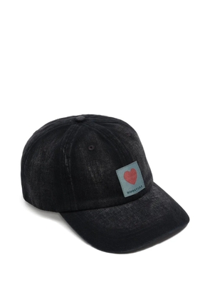 Bimba y Lola heart-patch cotton cap - Black