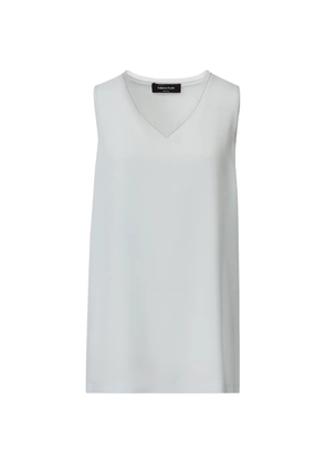 Fabiana Filippi crepe de Chine tank top - Blue