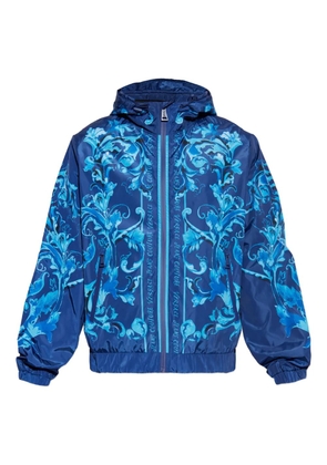 Versace Jeans Couture Barocco-print hooded jacket - Blue