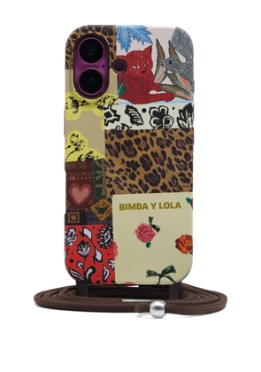 Bimba y Lola iPhone 16 patchwork phone case - Neutrals