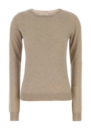 The Row Jazor long-sleeve knitted top - Neutrals
