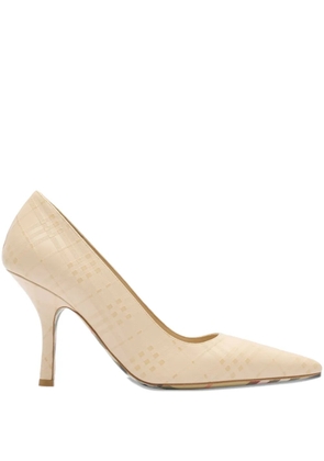 Burberry quilted check leather dame pumps - Neutrals