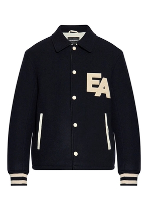 Emporio Armani varsity-logo bomber jacket - Blue