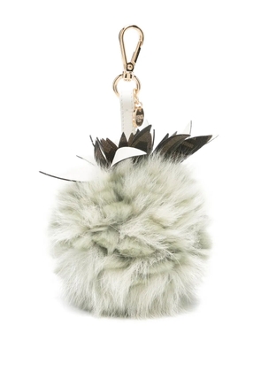 FENDI leather keychain - Grey
