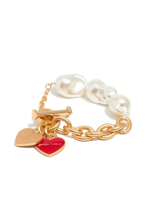 Bimba y Lola heart logo bracelet - Gold