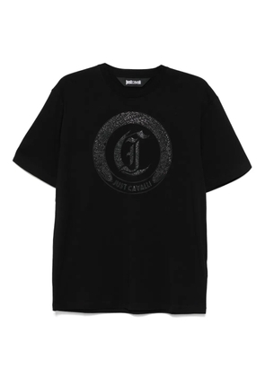 Just Cavalli stud-embellished logo T-shirt - Black