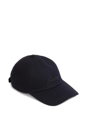 Brioni embroidered-logo baseball cap - Blue