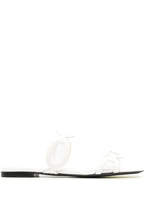 Valentino Garavani Chain 1967 flat slides - White