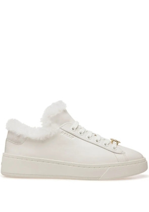 Bally lace-up logo-plaque sneakers - White