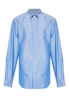Moschino Goose-embroidered shirt - Blue