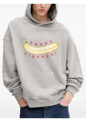 Fiorucci banana-print hoodie - Grey