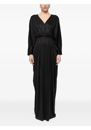NISSA gathered maxi dress - Black