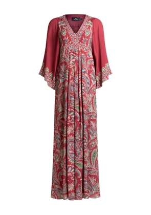 ETRO paisley-print pleated dress - Red