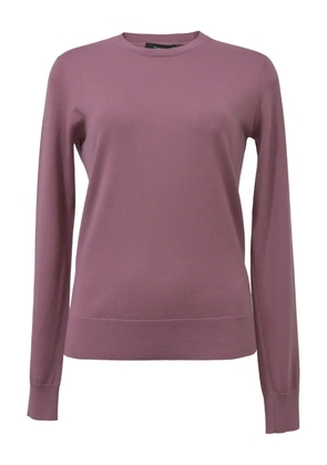 Theory crew-neck ribbed-trim sweater - Purple