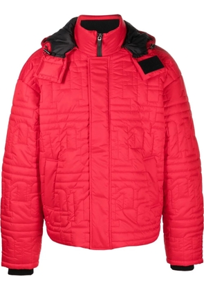 Ferrari quilted-logo puffer jacket - Red