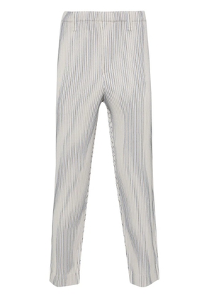 Homme Plissé Issey Miyake Tweed Pleats cropped trousers - Neutrals