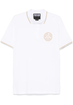 Versace Jeans Couture logo-embroidered polo shirt - White